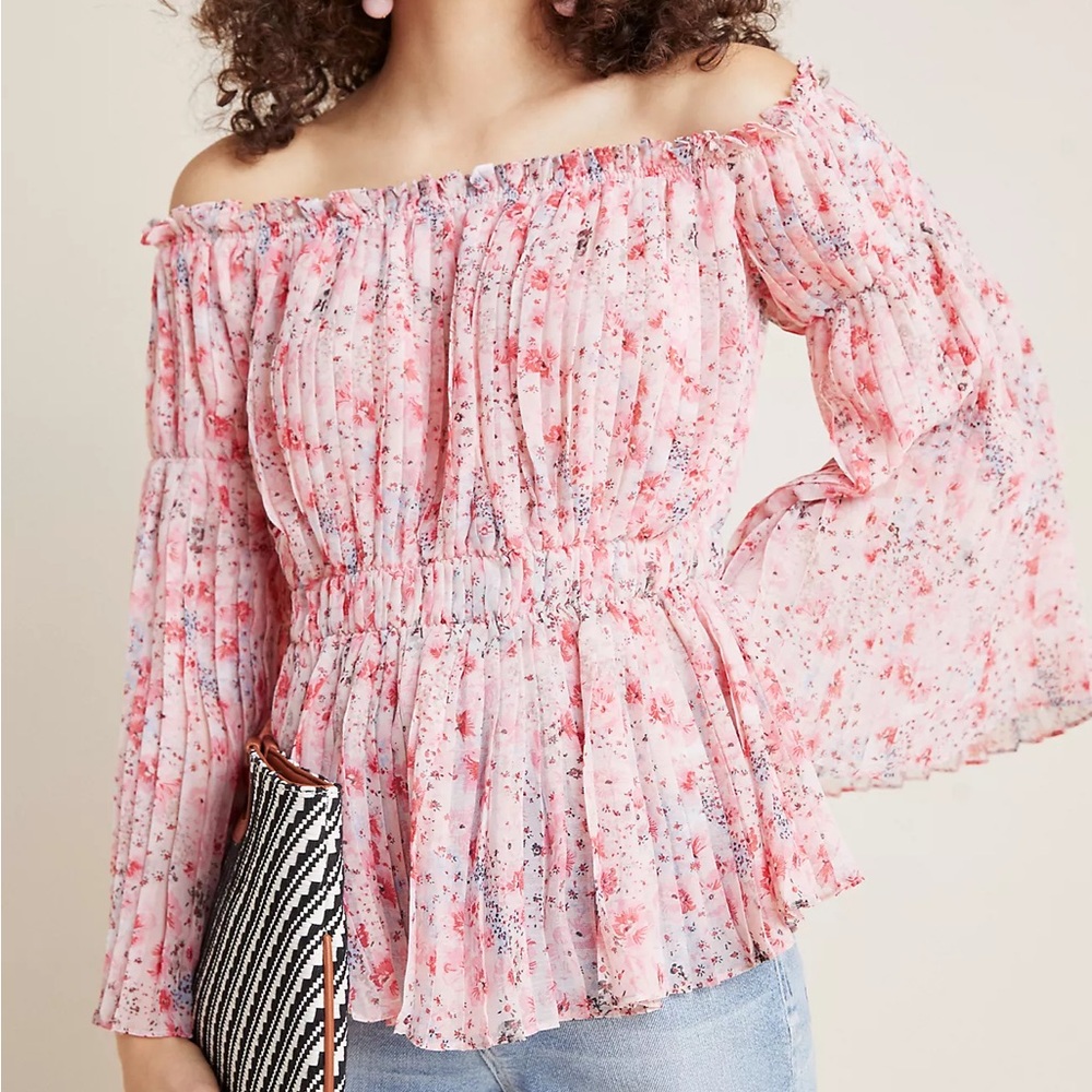 Anthropologie Ranna Gill Off-Shoulder Blouse